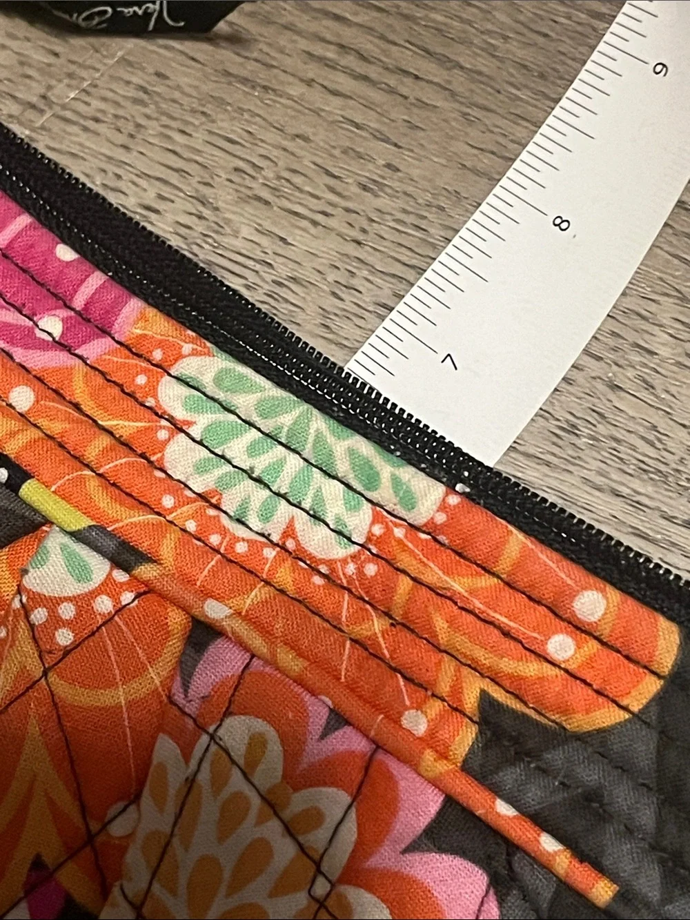 Vera Bradley Black Multi Floral Quilted Crossbody with Coin Pouch - Picture 6 of 8